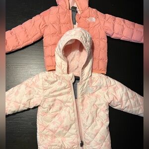 (2) The North Face Baby Girl Winter Coats, Reversible, Pink 💕